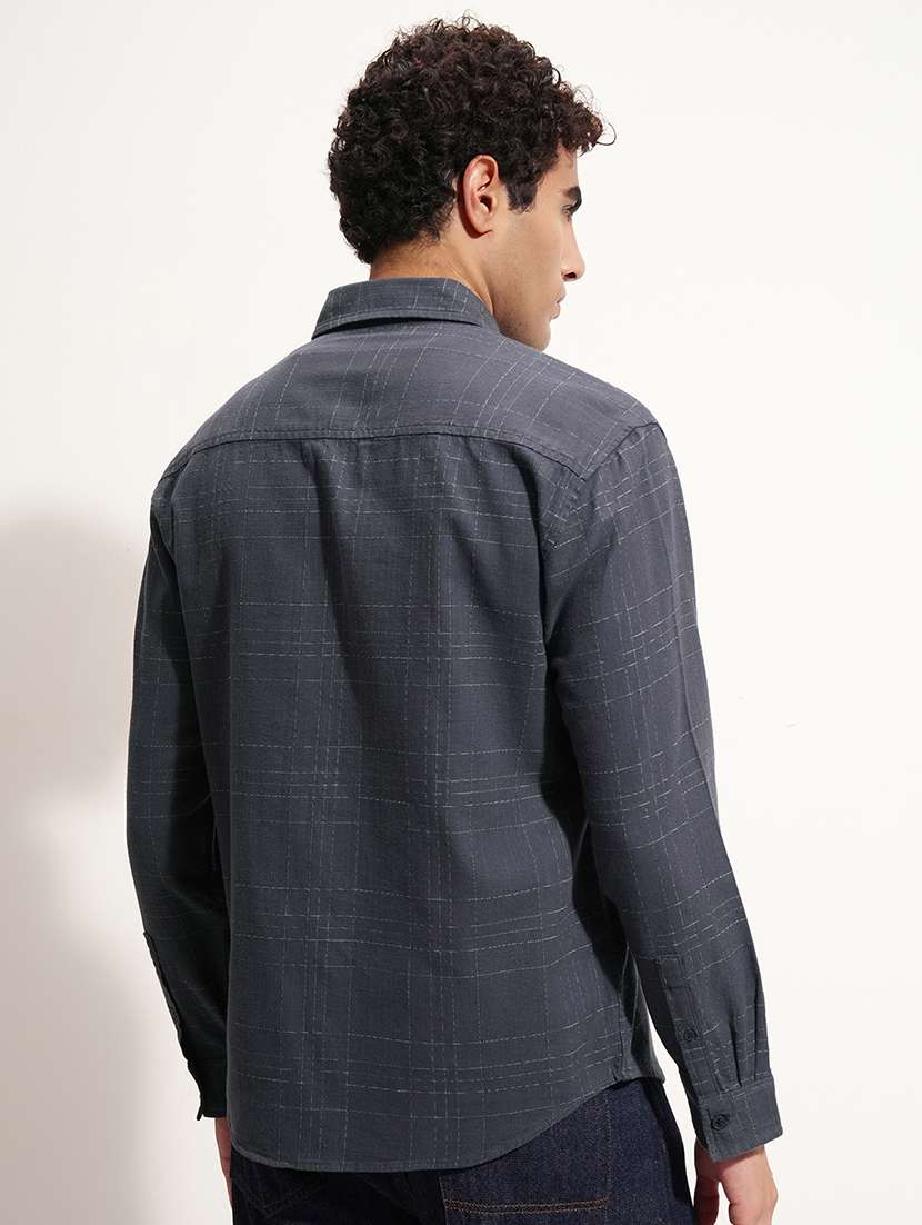 Men Checkered Long Sleeve Regular Fit Casual Shirt - 22470089 -  Standard Image - 4