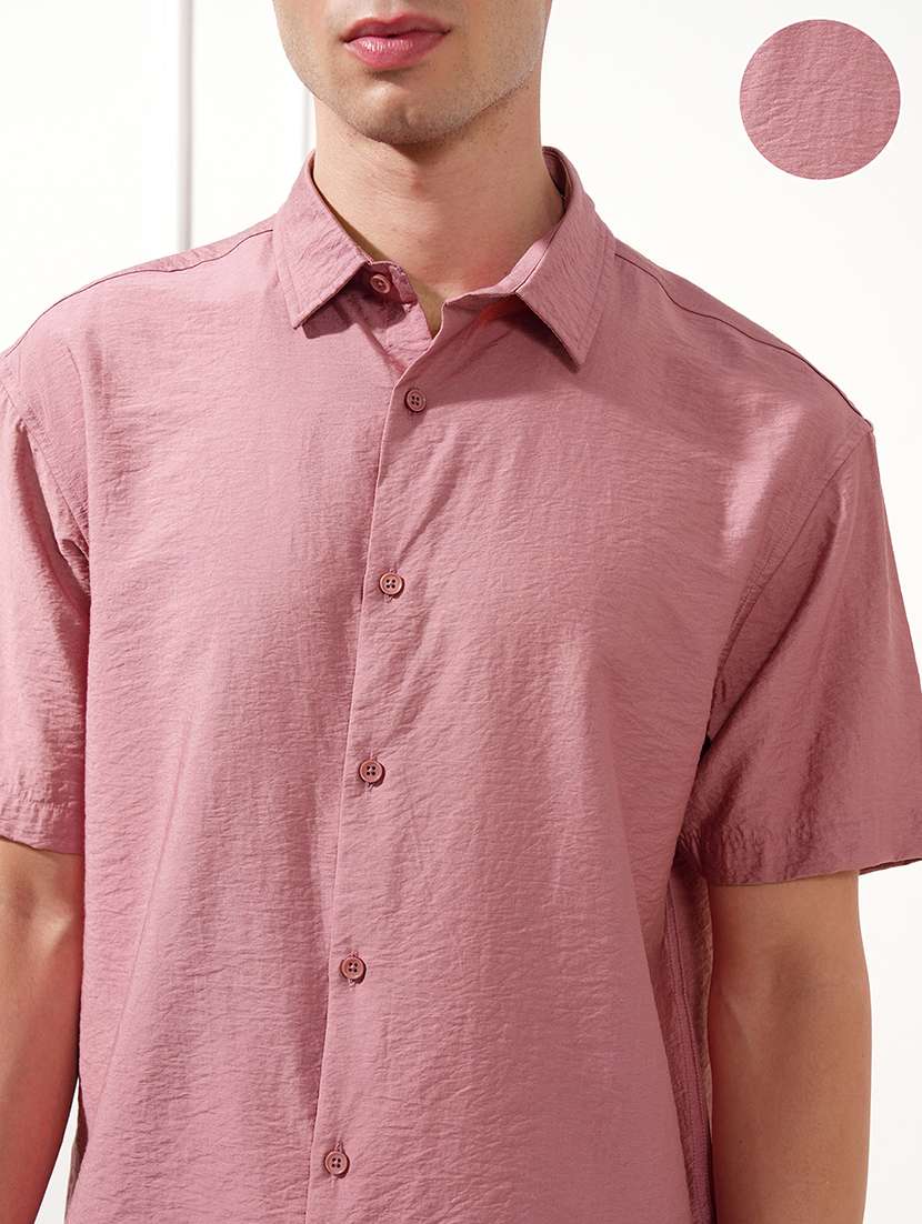 men self design short sleeve regular fit casual shirt - 22470158 -  Standard Image - 1