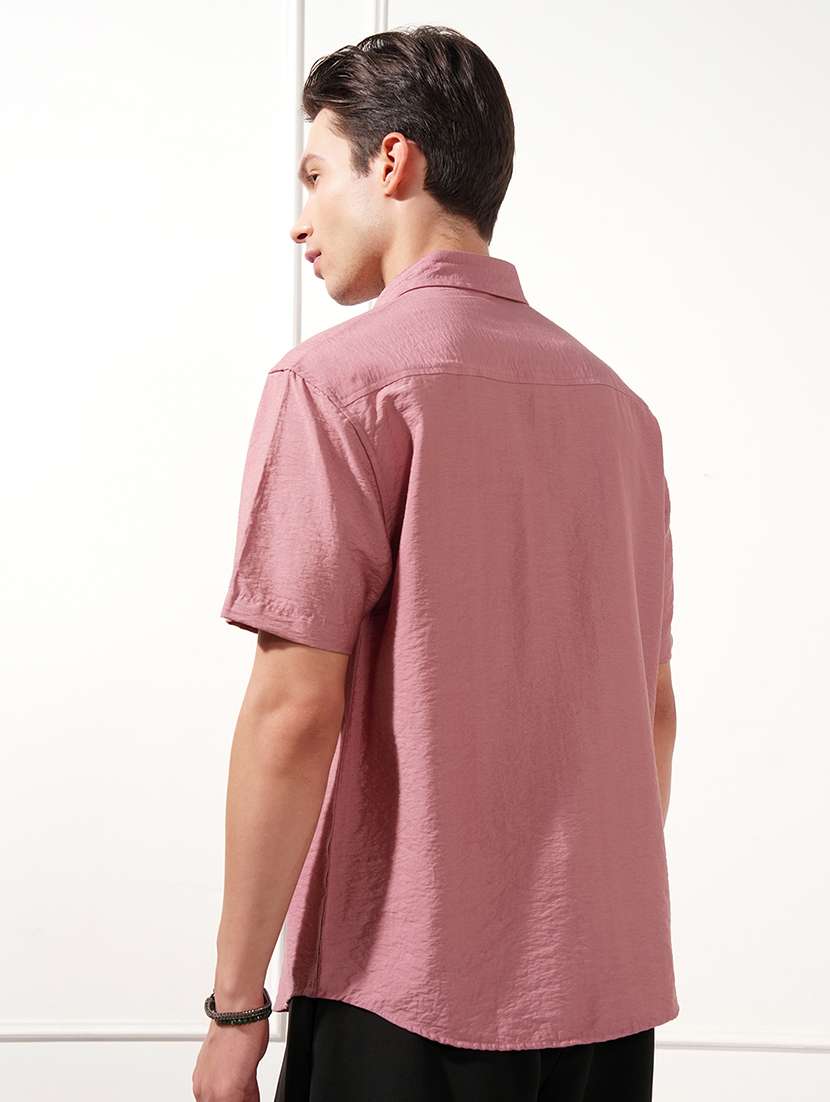 men self design short sleeve regular fit casual shirt - 22470158 -  Standard Image - 4