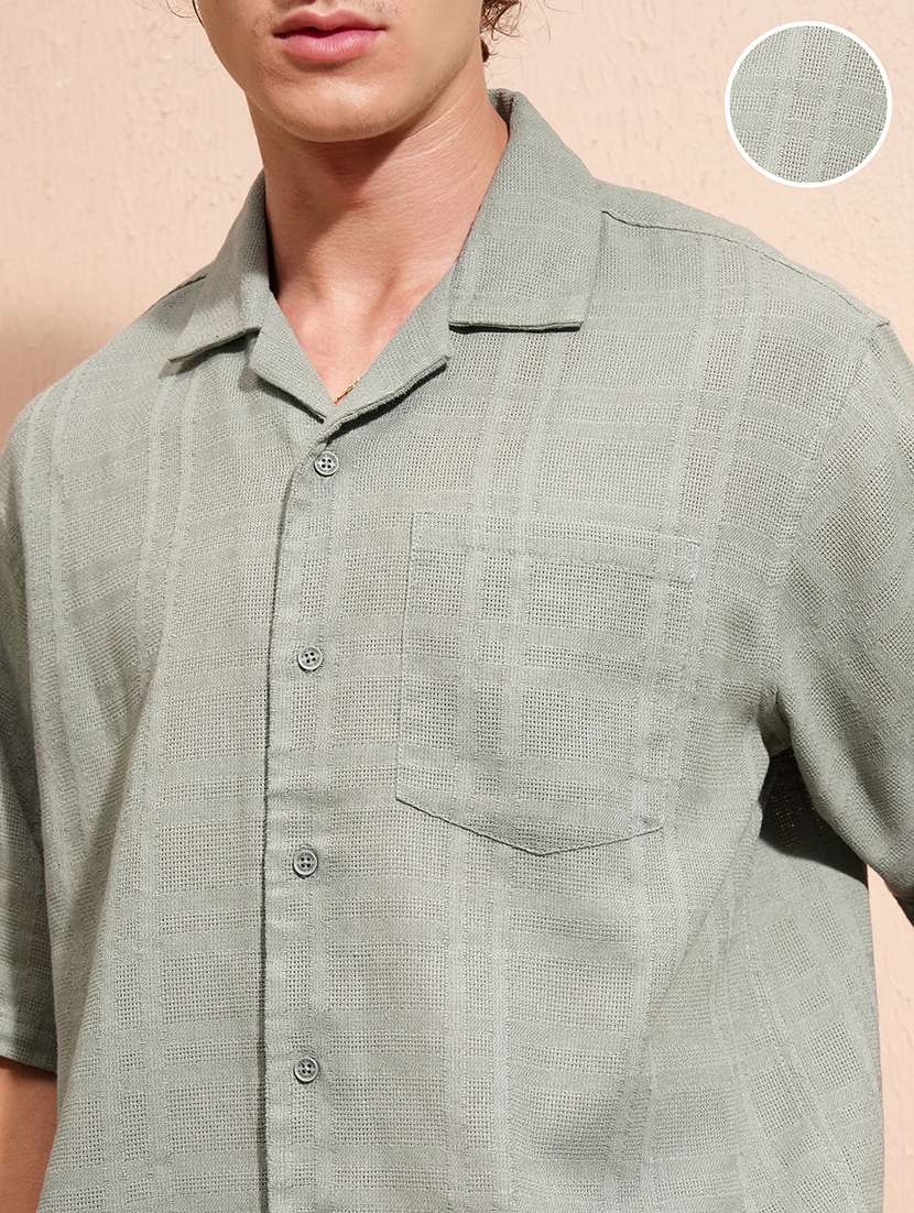 men self design short sleeve loose fit casual shirt - 22470171 -  Standard Image - 1