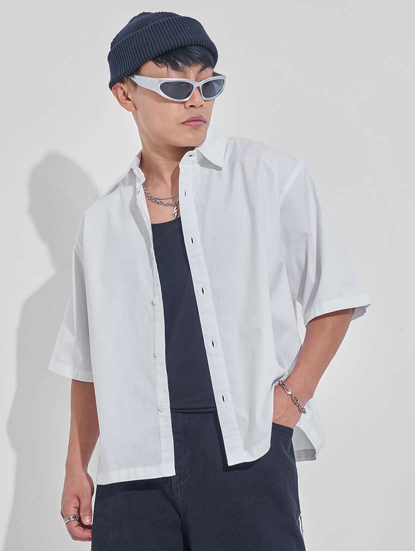 men solid with work short sleeve casual shirt