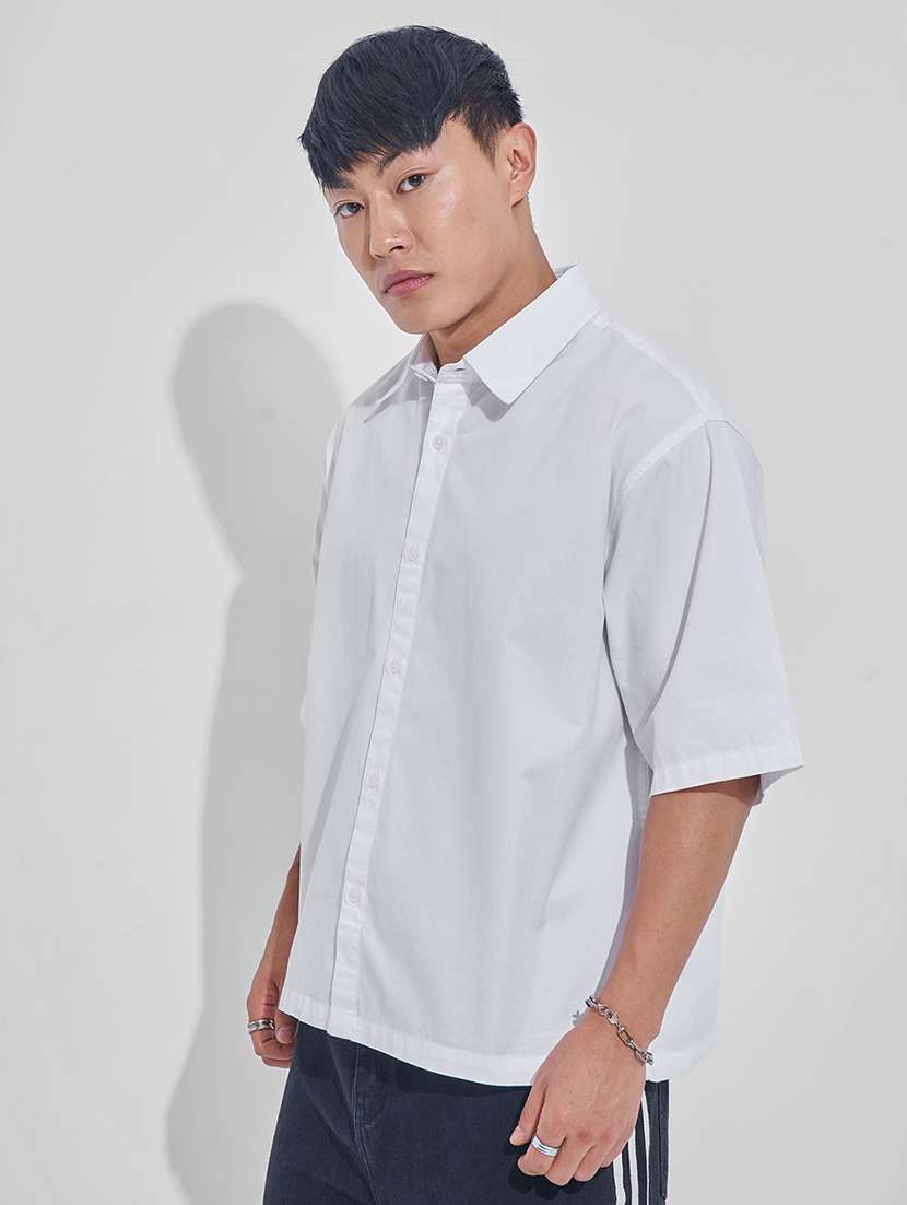 men solid with work short sleeve casual shirt - 22470249 -  Standard Image - 4