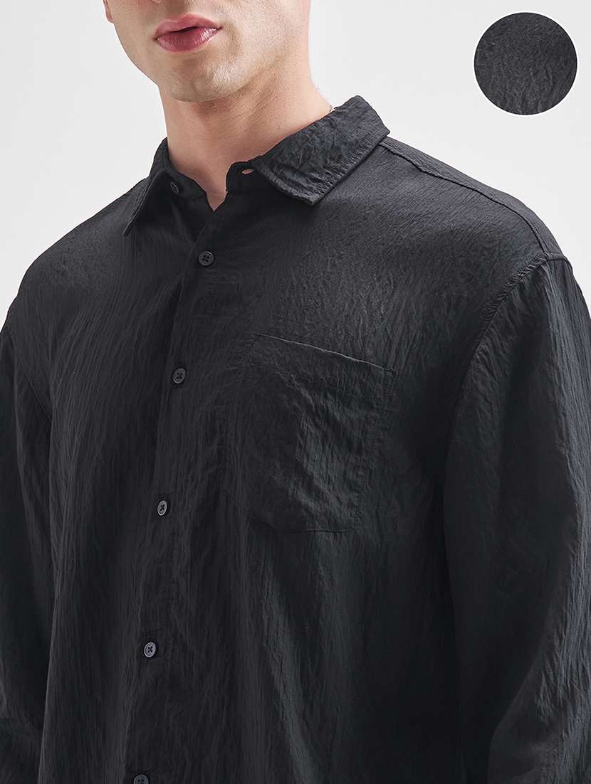 men self design long sleeve regular fit casual shirt - 22470259 -  Standard Image - 1
