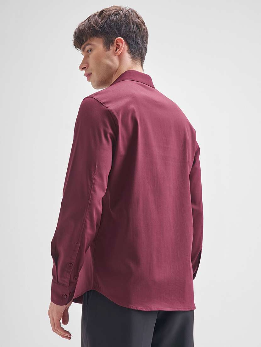 men solid long sleeve regular fit casual shirt - 22470261 -  Standard Image - 4