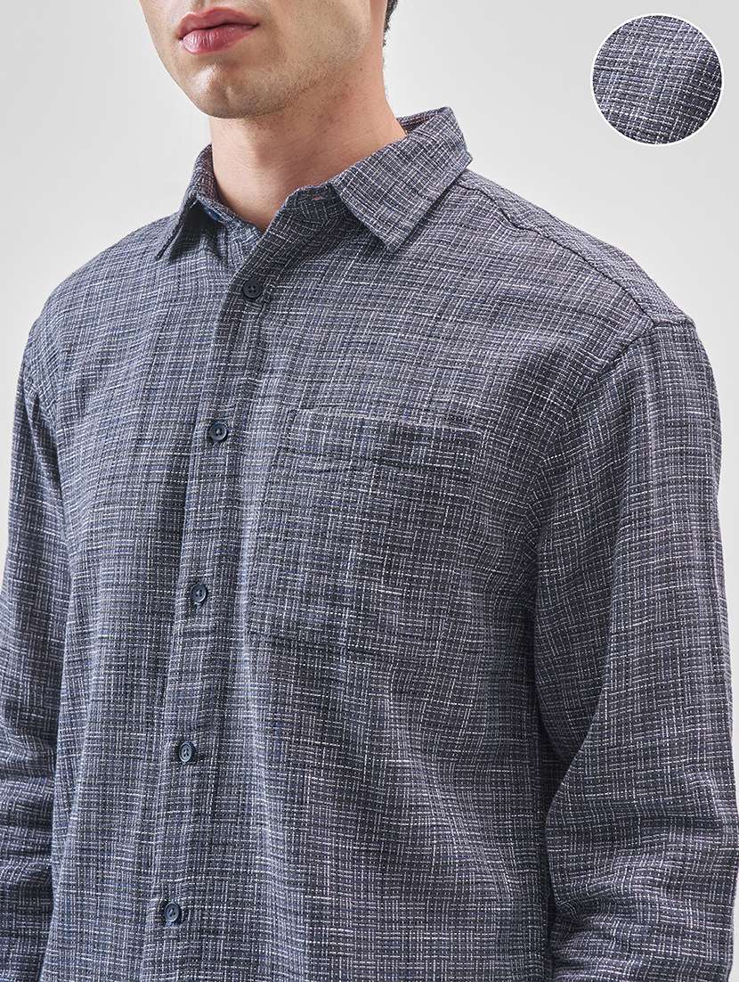 men checkered long sleeve regular fit casual shirt - 22470275 -  Standard Image - 1