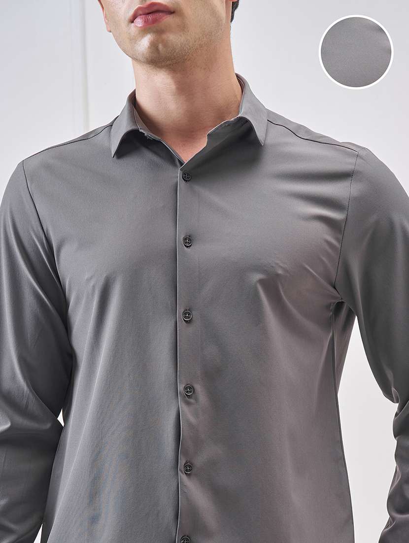 men solid long sleeve regular fit casual shirt - 22470279 -  Standard Image - 1