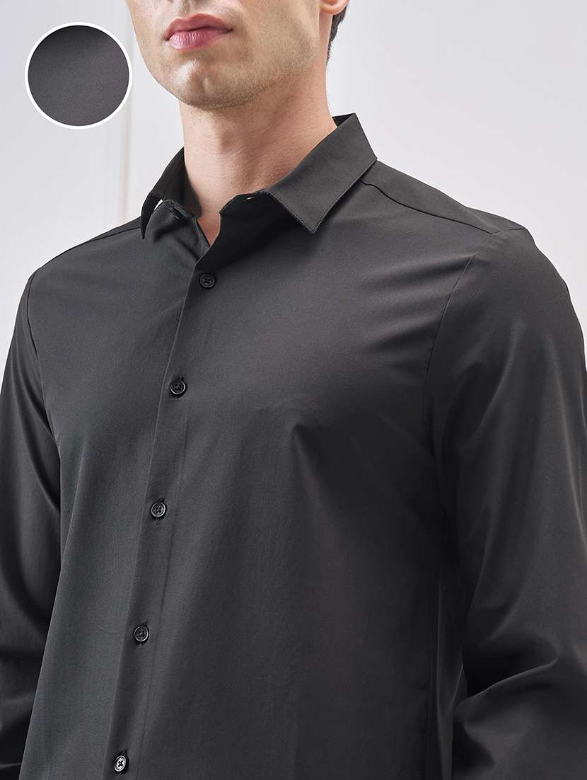 Men Solid Long Sleeve Regular Fit Casual Shirt - 22470280 -  Standard Image - 1