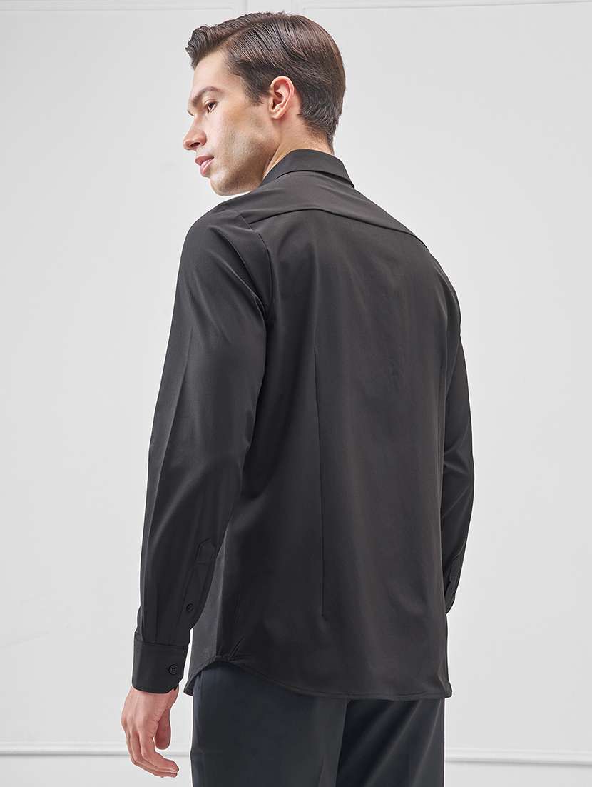 Men Solid Long Sleeve Regular Fit Casual Shirt - 22470280 -  Standard Image - 4