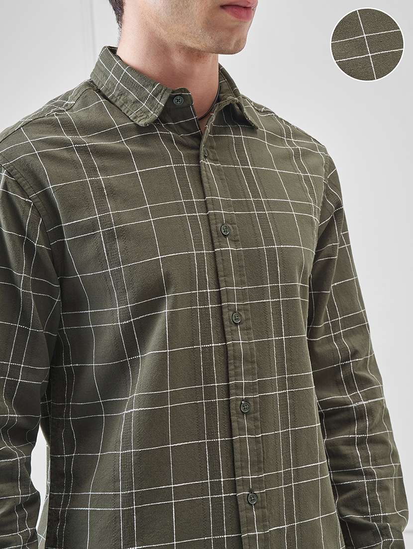 Men Checkered Long Sleeve Regular Fit Casual Shirt - 22470281 -  Standard Image - 1