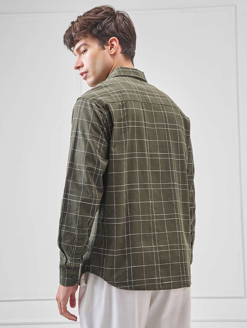Men Checkered Long Sleeve Regular Fit Casual Shirt - 22470281 -  Standard Image - 4
