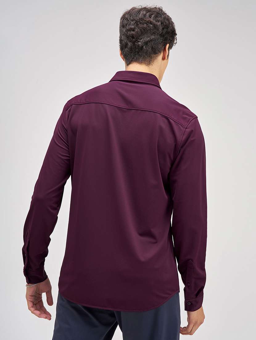 Men Solid Long Sleeve Regular Fit Casual Shirt - 22470358 -  Standard Image - 4