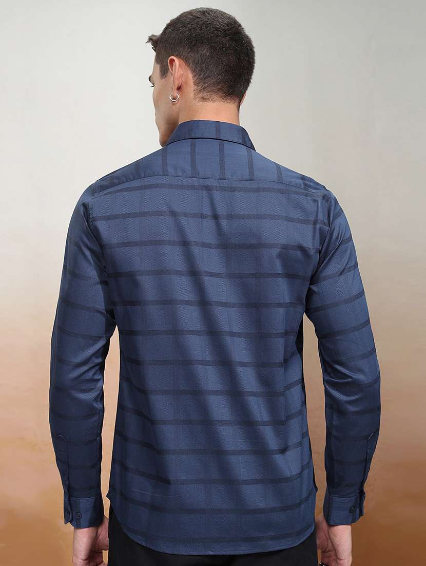 men striped long sleeve regular fit casual shirt - 22470407 -  Standard Image - 4