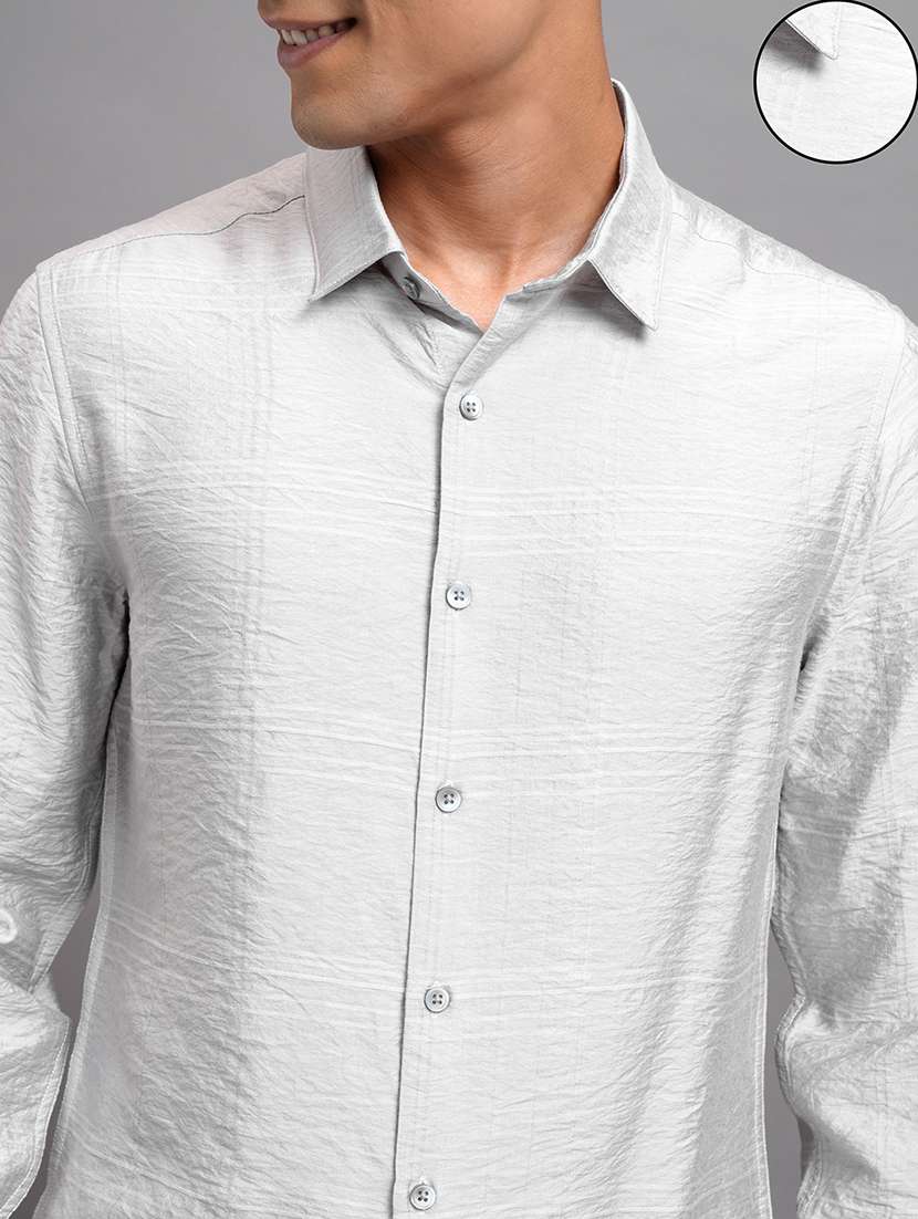 men self design long sleeve regular fit casual shirt - 22470464 -  Standard Image - 1