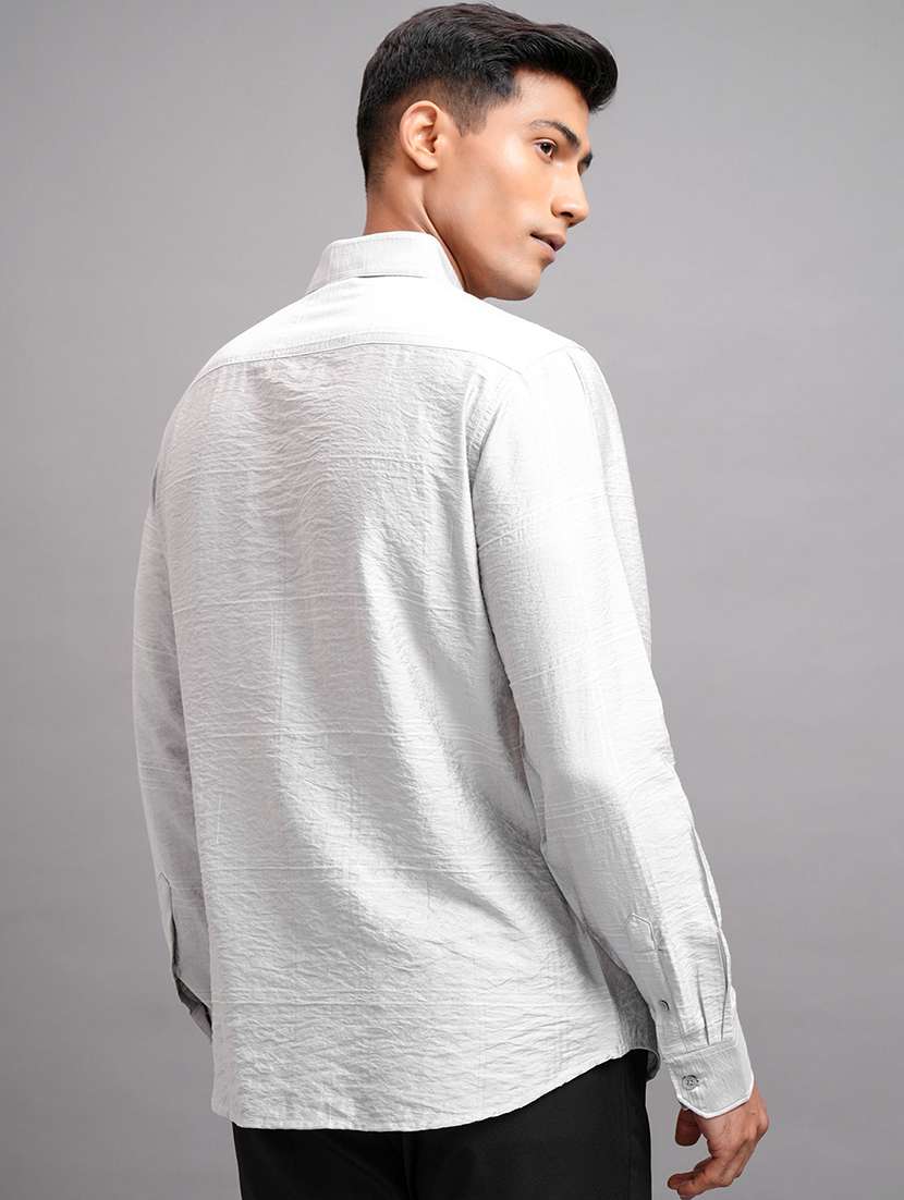 men self design long sleeve regular fit casual shirt - 22470464 -  Standard Image - 4