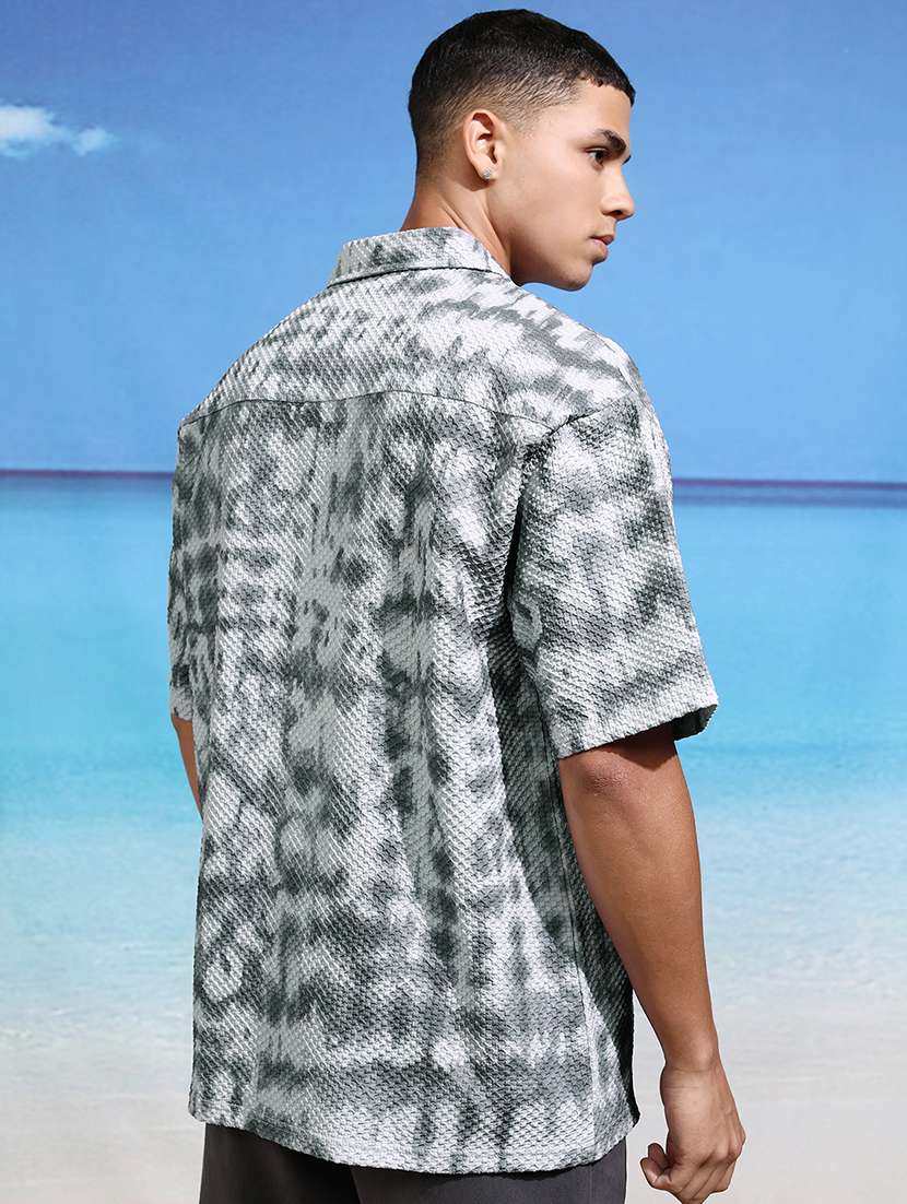 men printed short sleeve regular fit casual shirt - 22470469 -  Standard Image - 4