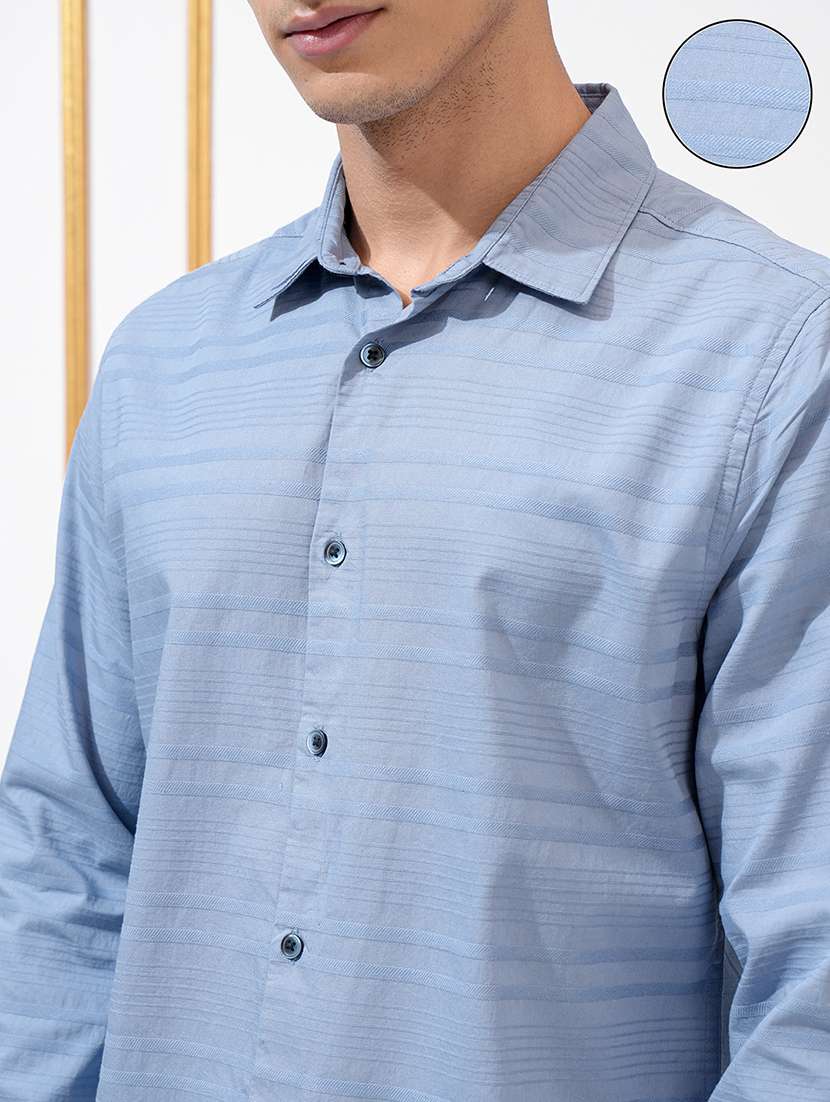 men self design long sleeve regular fit casual shirt - 22470472 -  Standard Image - 1