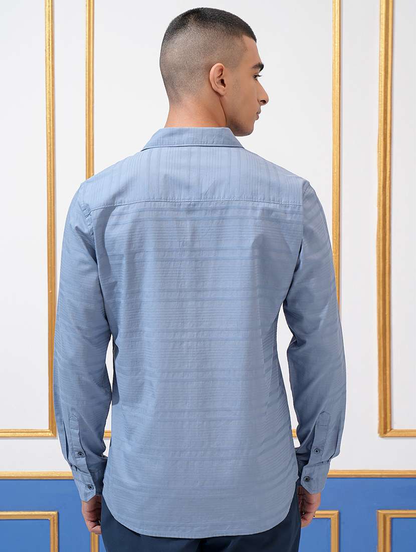 men self design long sleeve regular fit casual shirt - 22470472 -  Standard Image - 4
