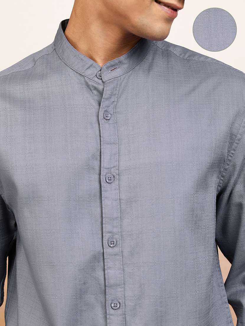 men self design long sleeve regular fit casual shirt - 22470477 -  Standard Image - 1