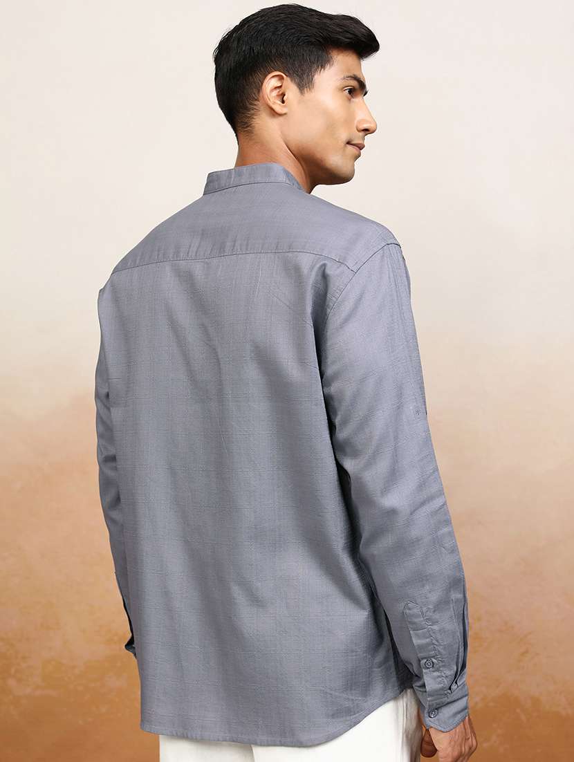 men self design long sleeve regular fit casual shirt - 22470477 -  Standard Image - 4