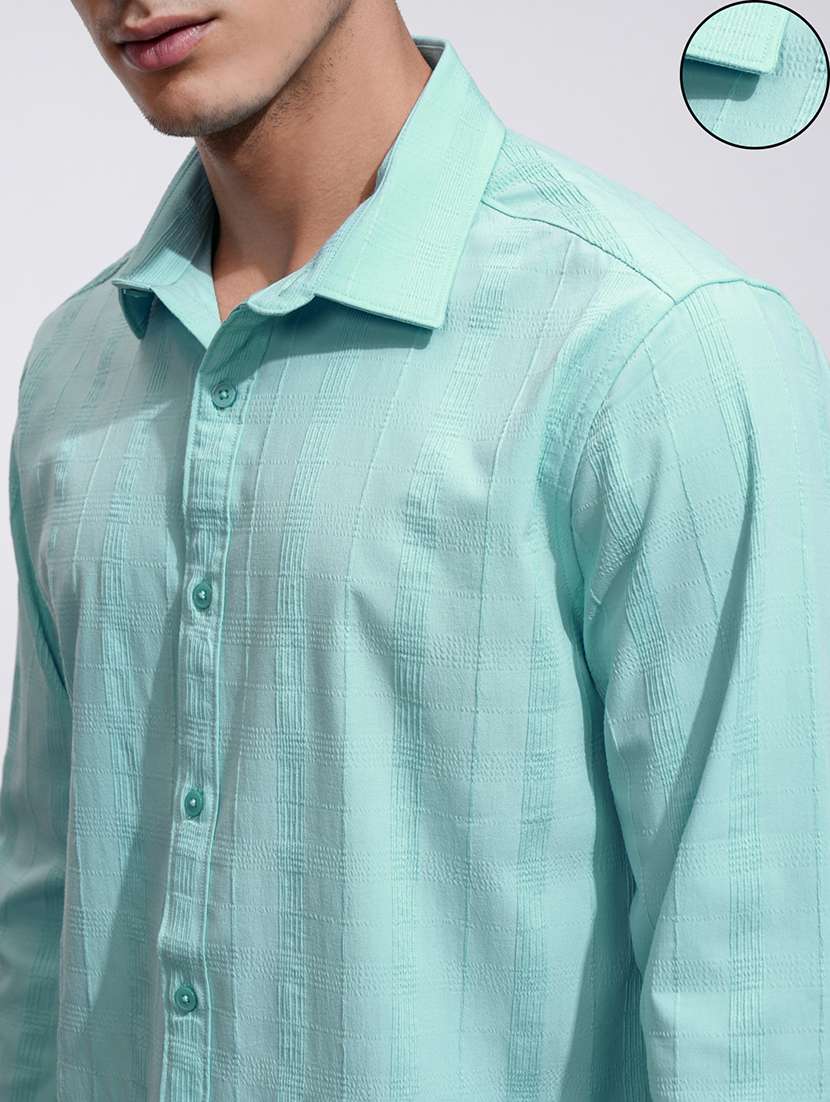 men self design long sleeve regular fit casual shirt - 22470484 -  Standard Image - 1