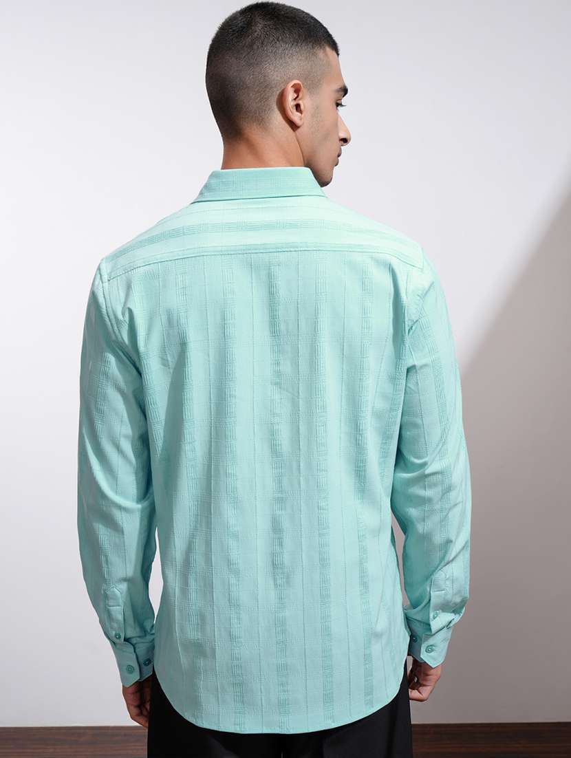 men self design long sleeve regular fit casual shirt - 22470484 -  Standard Image - 4