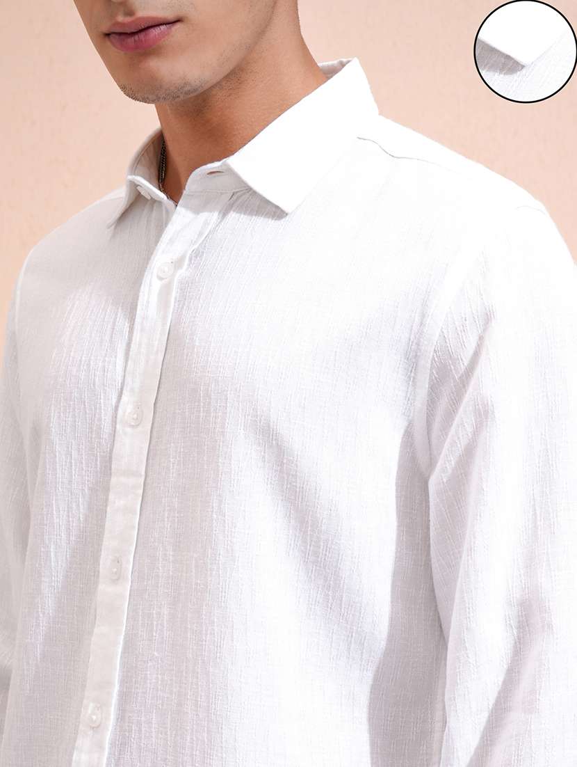 men self design long sleeve regular fit casual shirt - 22470497 -  Standard Image - 1