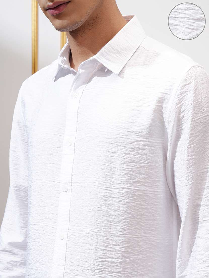 men self design long sleeve regular fit casual shirt - 22470512 -  Standard Image - 1