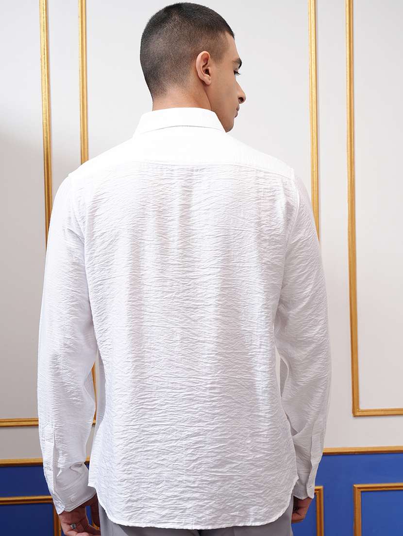 men self design long sleeve regular fit casual shirt - 22470512 -  Standard Image - 4