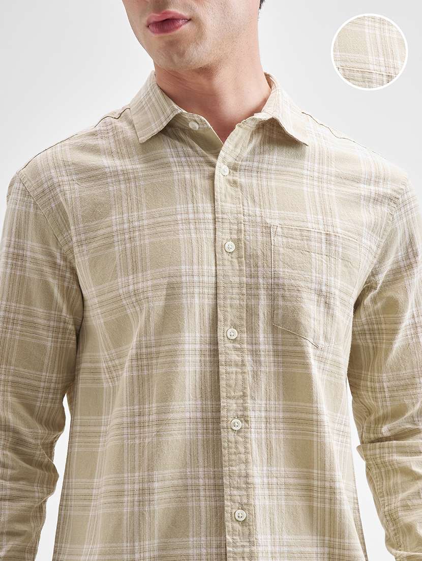 men checkered long sleeve regular fit casual shirt - 22470539 -  Standard Image - 1