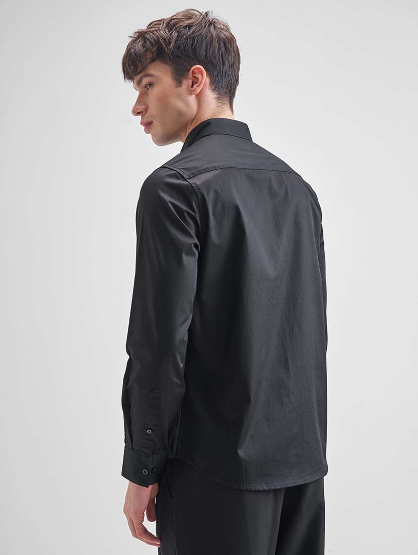men solid long sleeve regular fit casual shirt - 22470544 -  Standard Image - 4