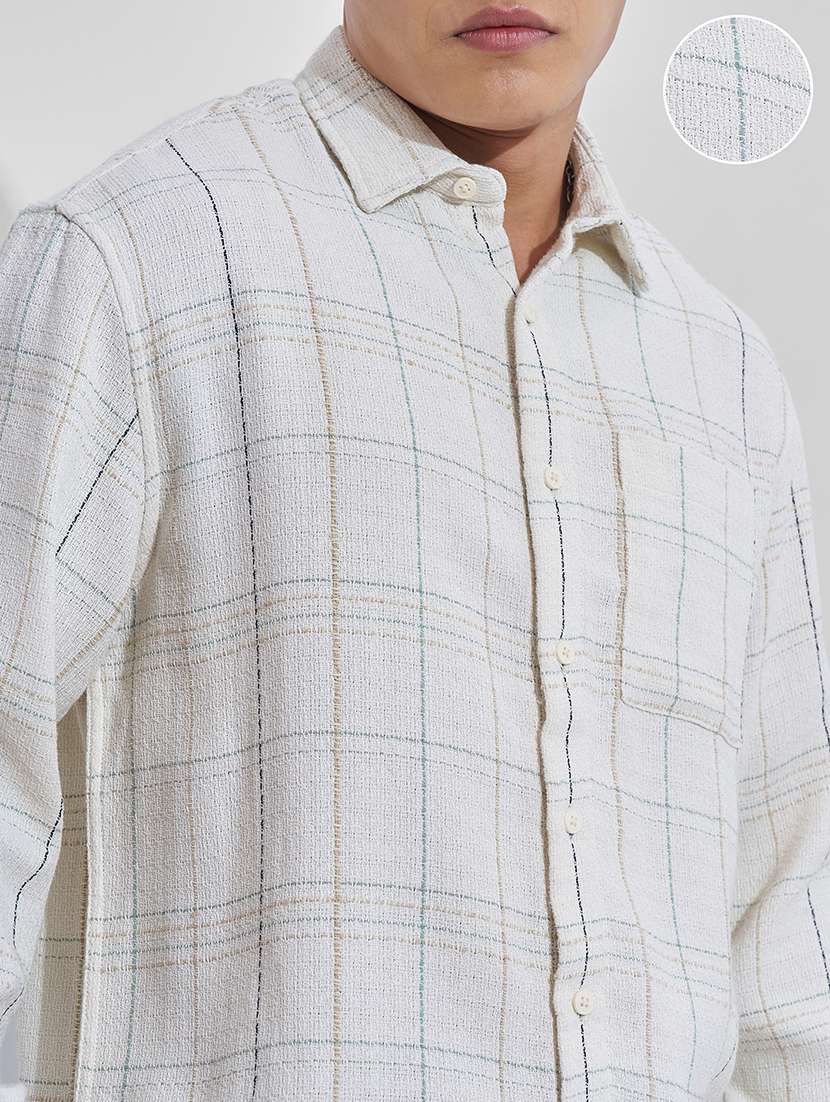 men checkered long sleeve regular fit casual shirt - 22470546 -  Standard Image - 1