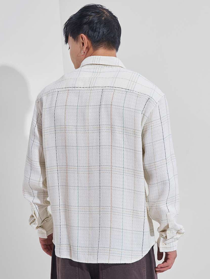 men checkered long sleeve regular fit casual shirt - 22470546 -  Standard Image - 4
