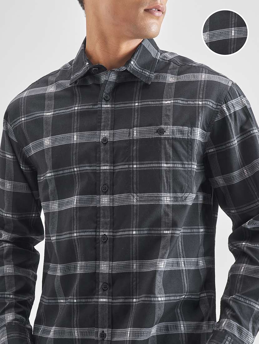 Men Checkered Long Sleeve Regular Fit Casual Shirt - 22470578 -  Standard Image - 1