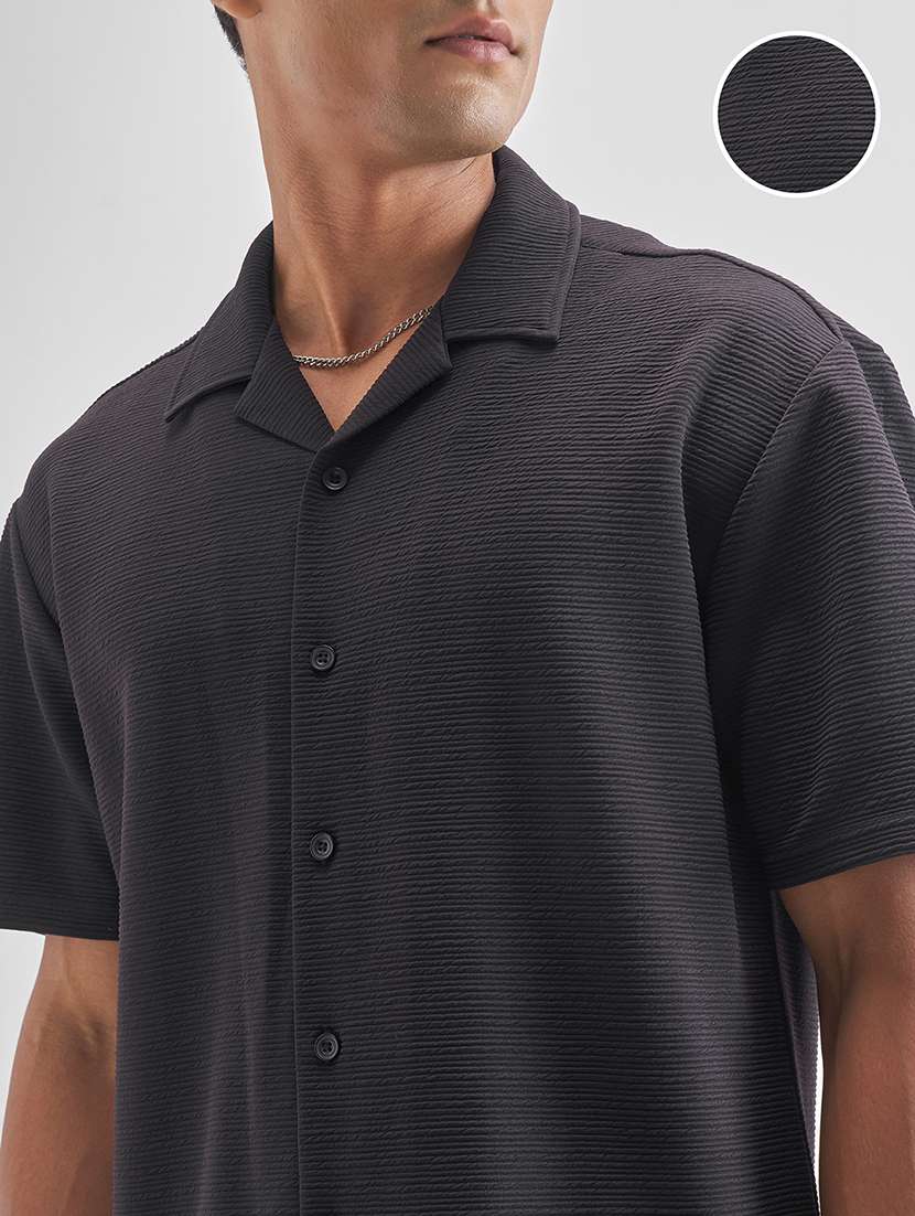 men self design short sleeve regular fit casual shirt - 22470581 -  Standard Image - 1