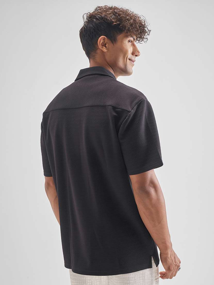 men self design short sleeve regular fit casual shirt - 22470581 -  Standard Image - 4