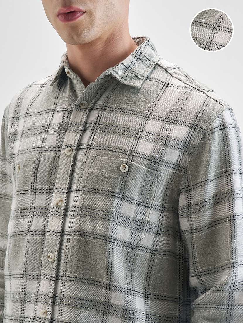 men checkered long sleeve regular fit casual shirt - 22470587 -  Standard Image - 1