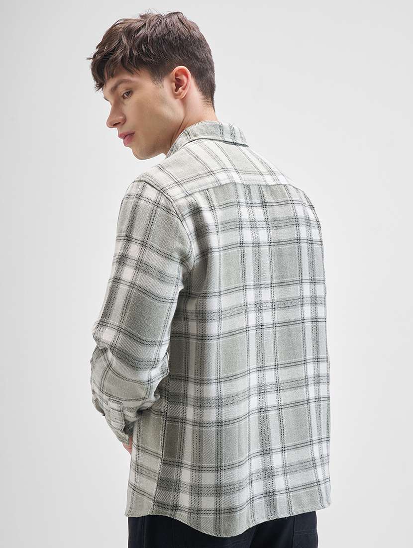 men checkered long sleeve regular fit casual shirt - 22470587 -  Standard Image - 4