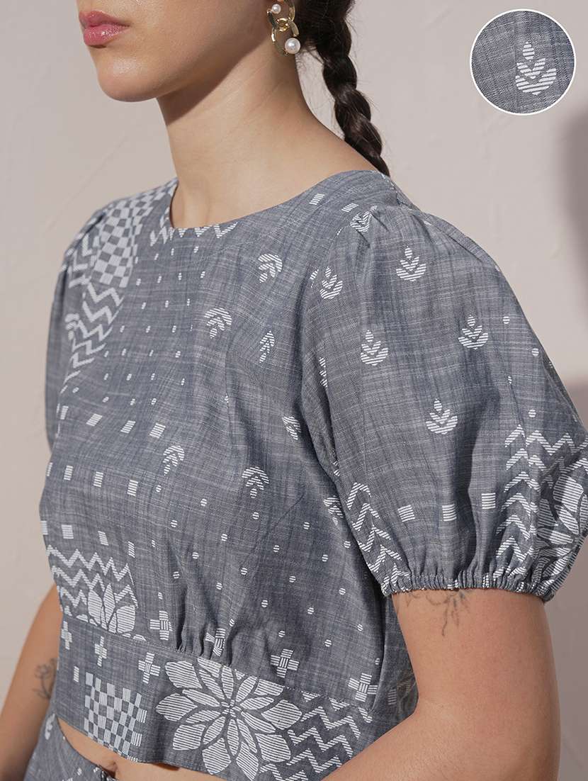 women printed cotton t-shirt & jogger co-ords - 22470678 -  Standard Image - 1