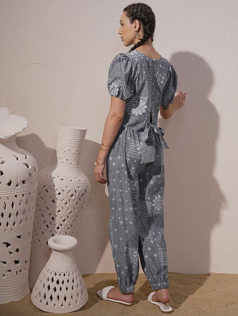 women printed cotton t-shirt & jogger co-ords - 22470678 -  Standard Image - 4