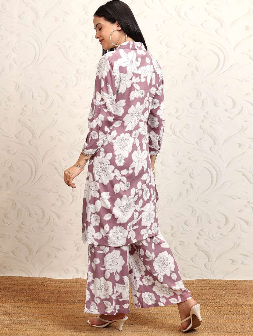 women printed cotton top and trouser set - 22470690 -  Standard Image - 4
