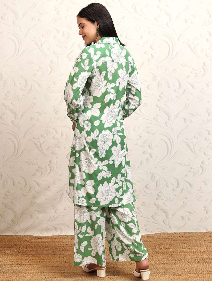women floral cotton top and trouser set - 22470691 -  Standard Image - 4