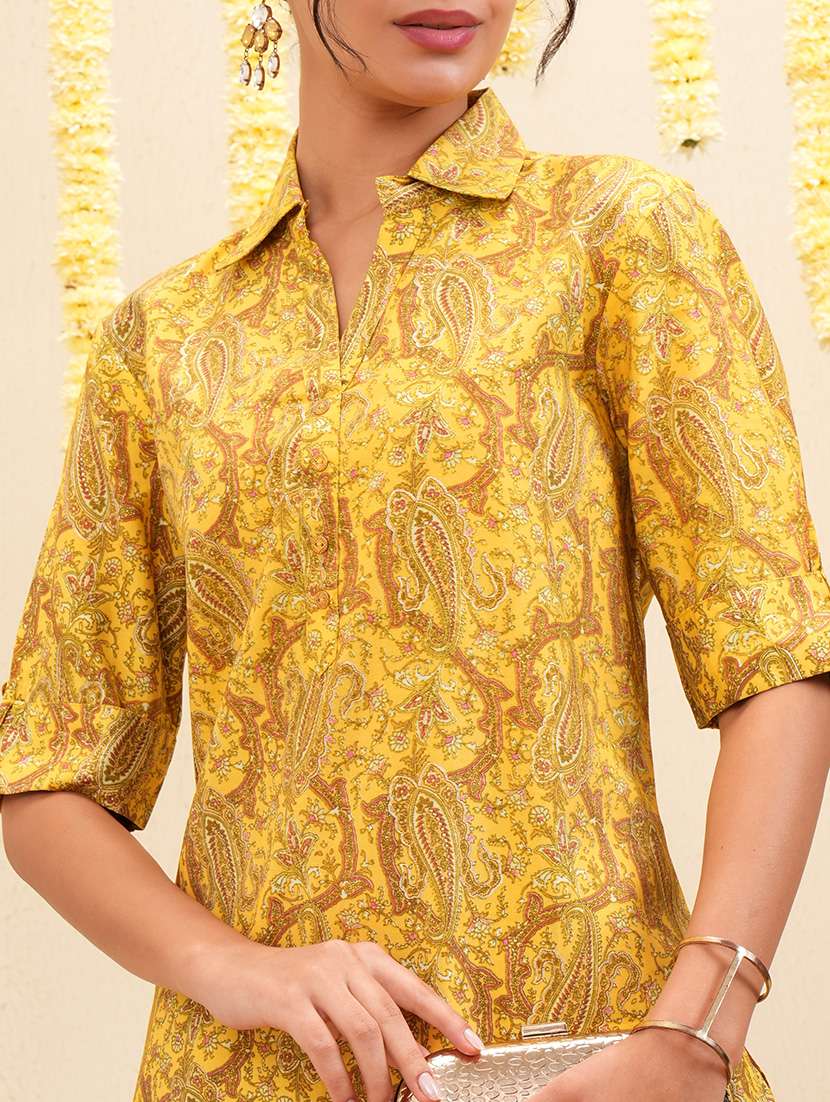 women printed polyester top and trouser set - 22470695 -  Standard Image - 1