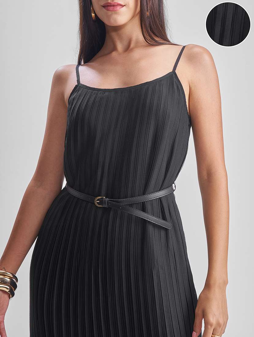 women black polyester sheath dress - 22470716 -  Standard Image - 1