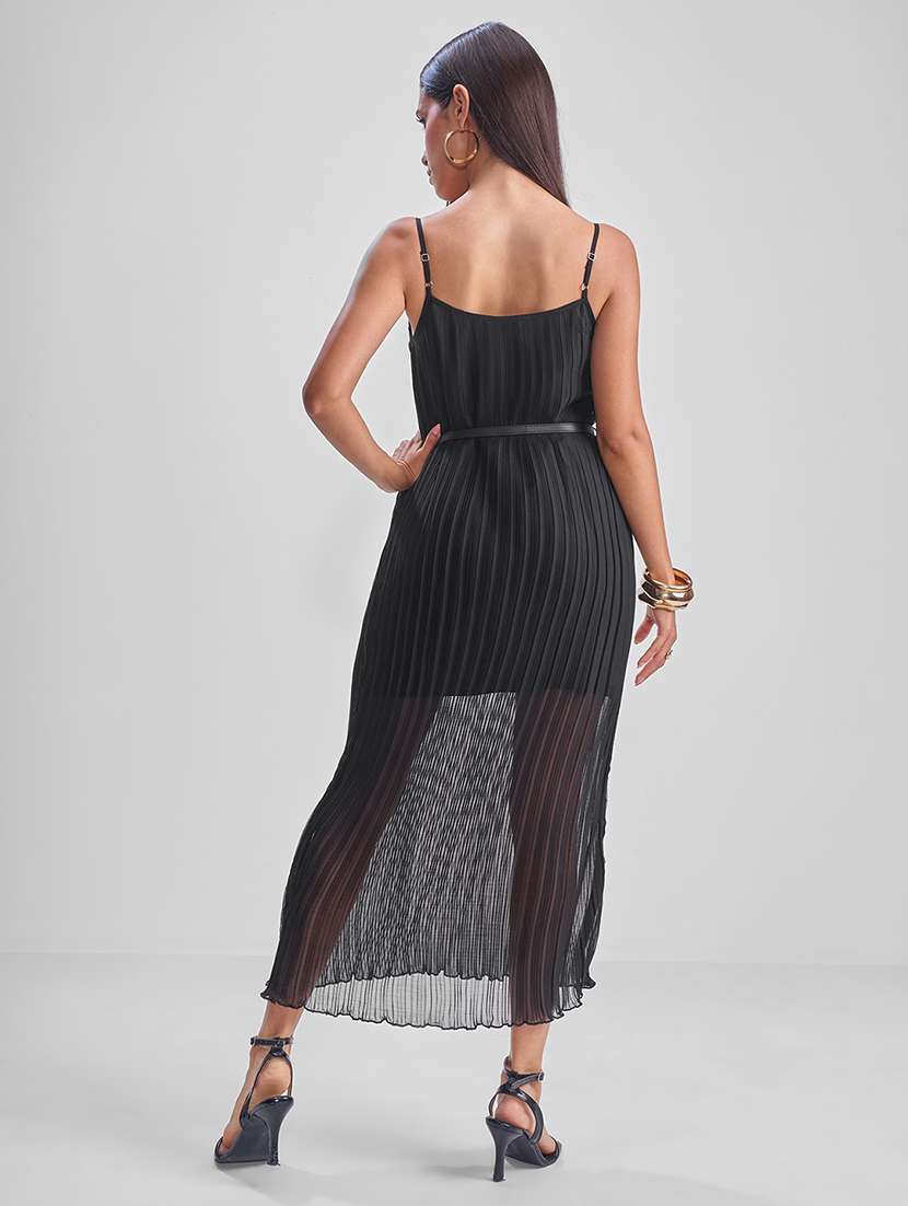 women black polyester sheath dress - 22470716 -  Standard Image - 4