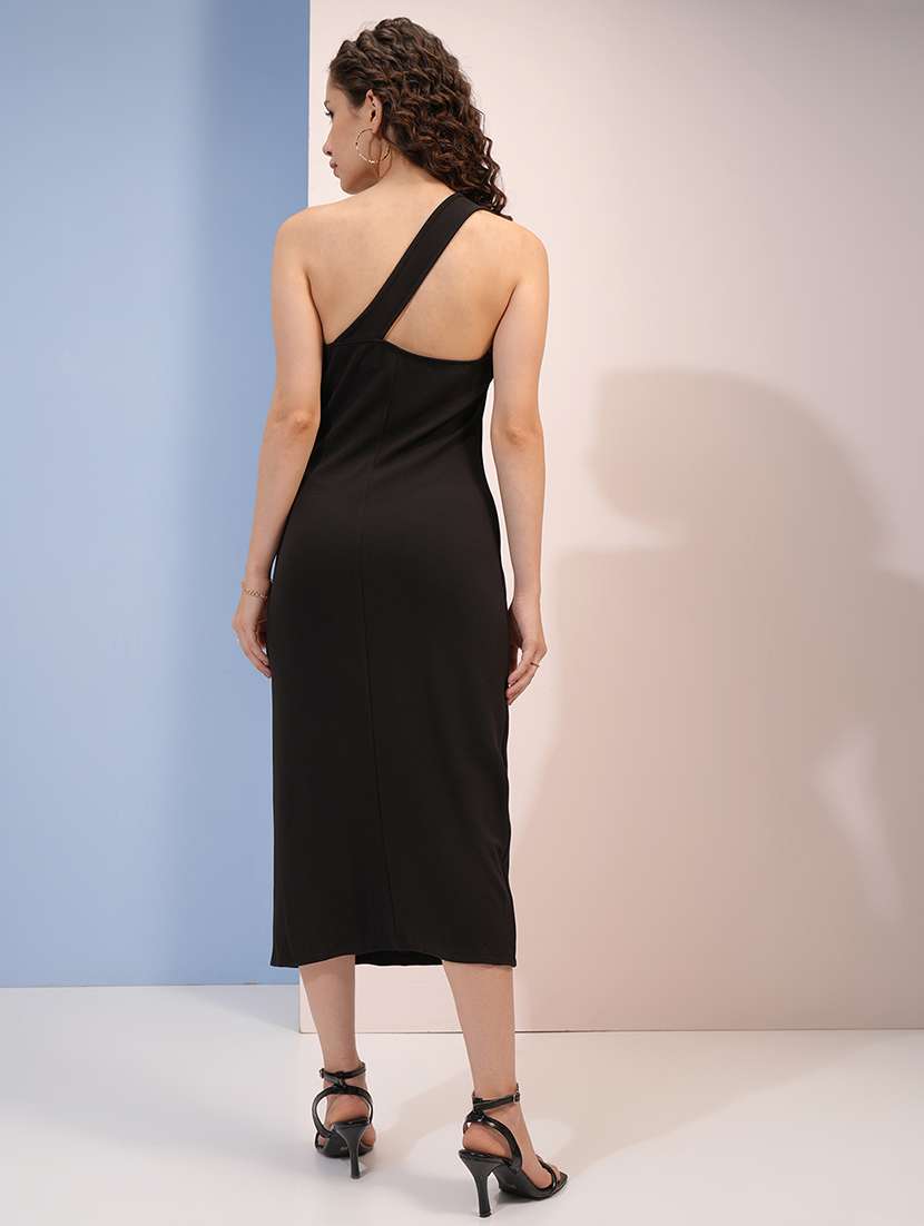 women black polyester a-line dress - 22470723 -  Standard Image - 4