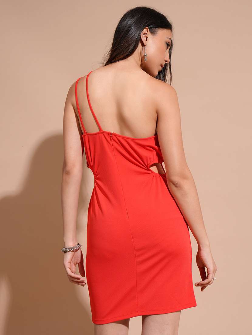 women red polyester bodycon dress - 22470742 -  Standard Image - 4