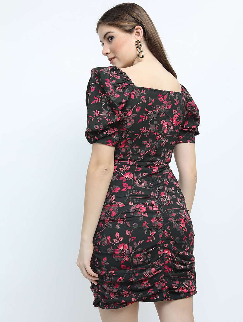 women green polyester a-line dress - 22470776 -  Standard Image - 4