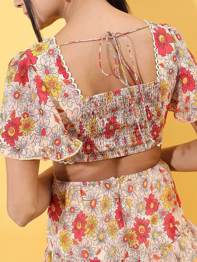 women peach polyester fit & flare dress - 22470846 -  Standard Image - 4