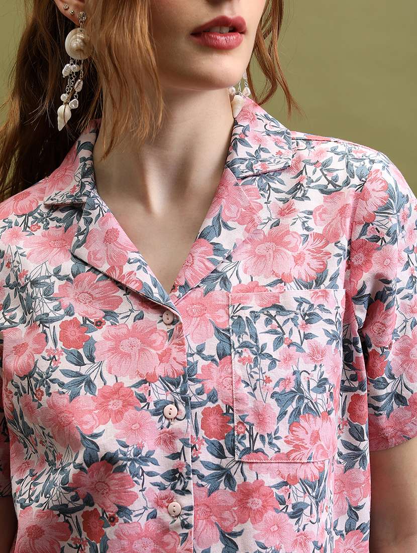 women printed green cotton regular top - 22470951 -  Standard Image - 1