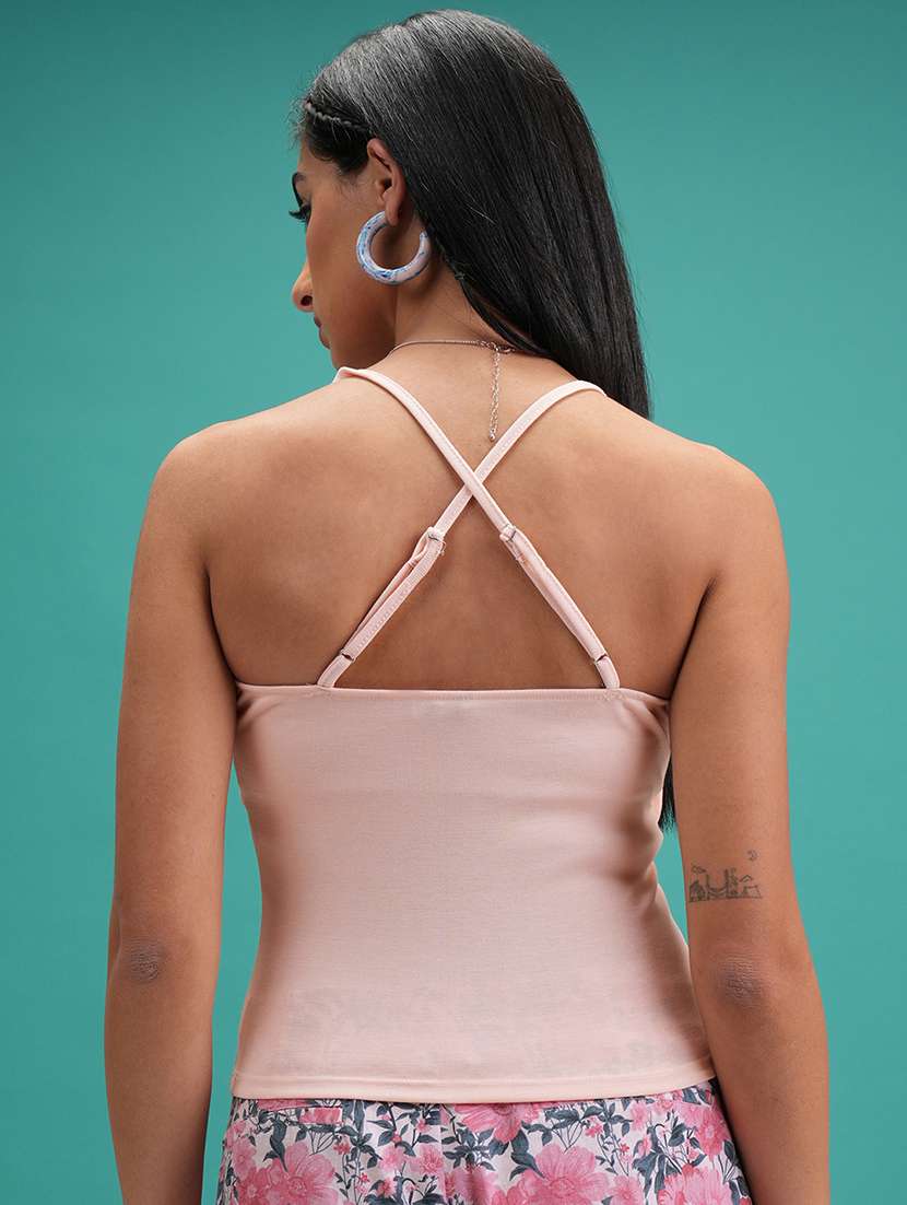 women solid pink polyester regular top - 22470953 -  Standard Image - 4